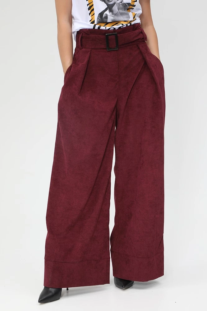 Γυναικεία παντελόνα GAUDI FASHION μελιτζανί 1 Γυναικεία παντελόνα GAUDI FASHION μελιτζανί