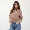 Γυναικείο Cropped πουκάμισο ATTRATTIVO πολύχρωμο Floral