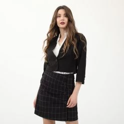 Γυναικείο Cropped σακάκι ATTRATTIVO μαύρο