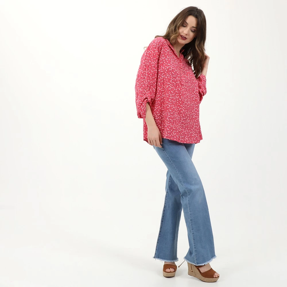 Γυναικεία τουνίκ ATTRATTIVO Floral φούξια εκρού 4 Γυναικεία τουνίκ ATTRATTIVO Floral φούξια εκρού - Image 4