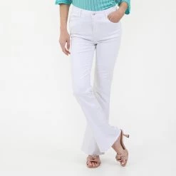 Γυναικείο Jean παντελόνι ATTRATTIVO λευκό