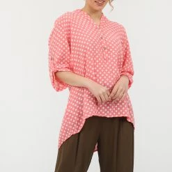 Γυναικεία τουνίκ ATTRATTIVO ροζ λευκή πουά -DealsΠαντελόνια Store 1839822.0 p600 3 attrattivo γυναικεία τουνίκ attrattivo ροζ λευκή πουά x1000