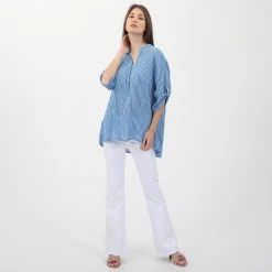 Γυναικεία τουνίκ ATTRATTIVO μπλε λευκή ριγέ -DealsΠαντελόνια Store 1839823.0 0013 4 attrattivo γυναικεία τουνίκ attrattivo μπλε λευκή ριγέ x1000