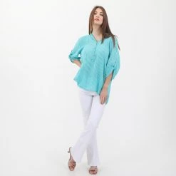 Γυναικεία τουνίκ ATTRATTIVO τιρκουάζ λευκή ριγέ -DealsΠαντελόνια Store 1839823.0 6b00 4 attrattivo γυναικεία τουνίκ attrattivo τιρκουάζ λευκή ριγέ x1000