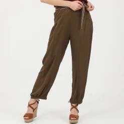 Γυναικείο παντελόνι ATTRATTIVO χακί