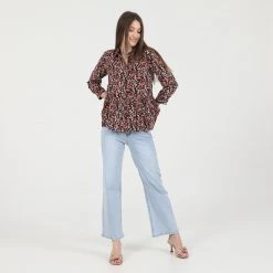 Γυναικείο πουκάμισο ATTRATTIVO μαύρο φλοράλ -DealsΠαντελόνια Store 1840795.0 0101 4 attrattivo γυναικείο πουκάμισο attrattivo μαύρο φλοράλ x1000