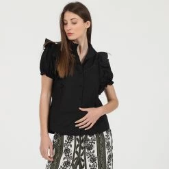 ATTRATTIVO Γυναικείο πουκάμισο 'ALE μαύρο