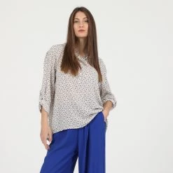 Γυναικεία τουνίκ ATTRATTIVO εκρού μπλε