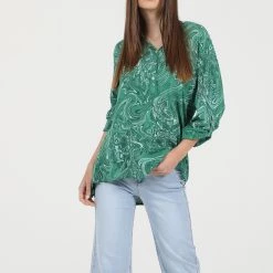 Γυναικεία τουνίκ ATTRATTIVO εκρού πράσινη