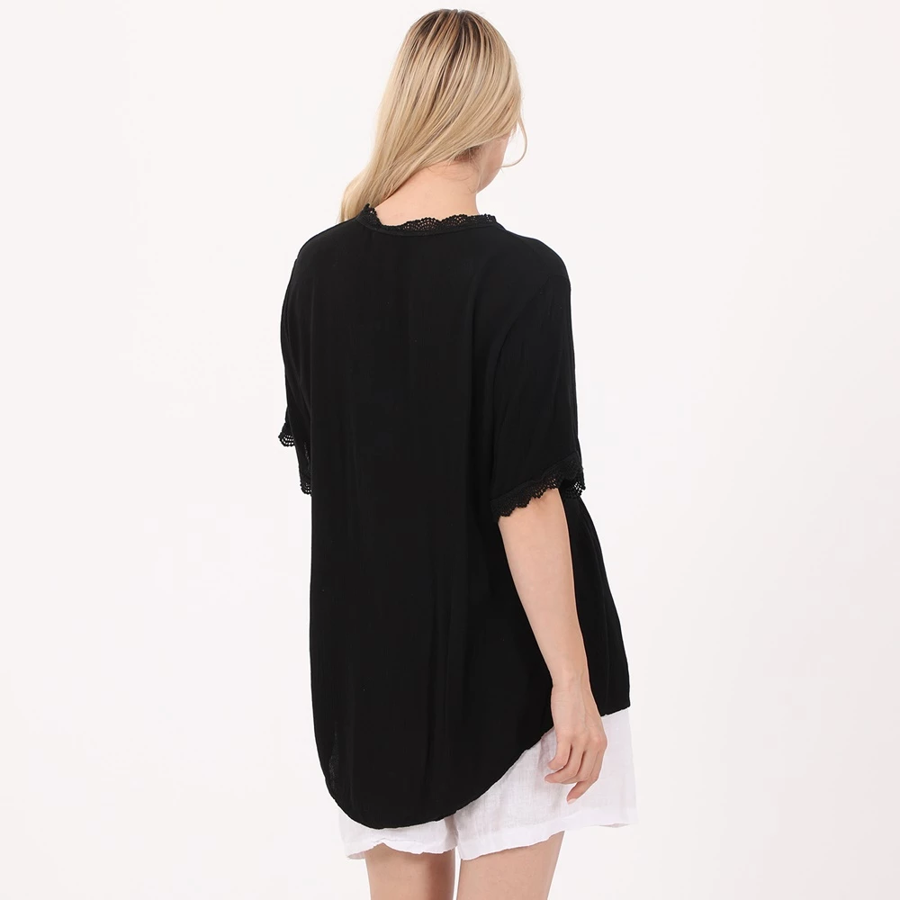 Γυναικεία τουνίκ 'ALE μαύρη 3 Γυναικεία τουνίκ 'ALE μαύρη - Image 3