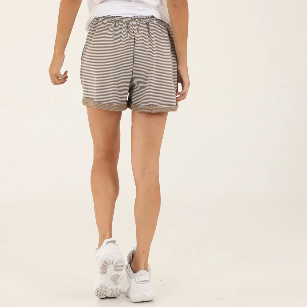 Γυναικείο σορτς ATTRATTIVO καφέ εκρού 3 Γυναικείο σορτς ATTRATTIVO καφέ εκρού - Image 3