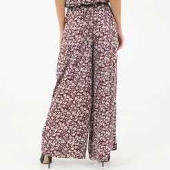 Γυναικεία Wide Leg παντελόνα ATTRATTIVO μπορντό εκρού -DealsΠαντελόνια Store 1851323.0 0101 3 attrattivo γυναικεία wide leg παντελόνα attrattivo μπορντό εκρού x1000