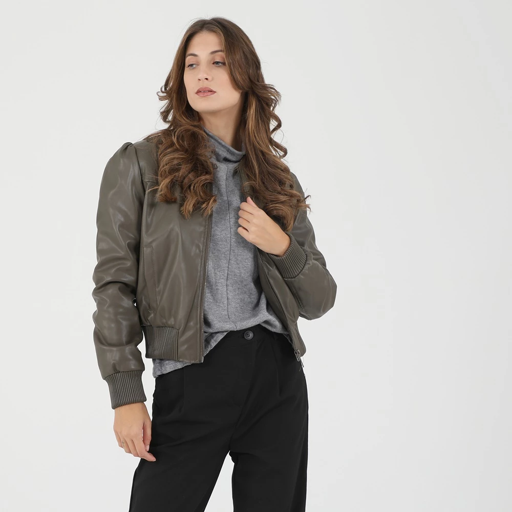 Γυναικείο μπουφάν ATTRATTIVO χακί 1 Γυναικείο μπουφάν ATTRATTIVO χακί