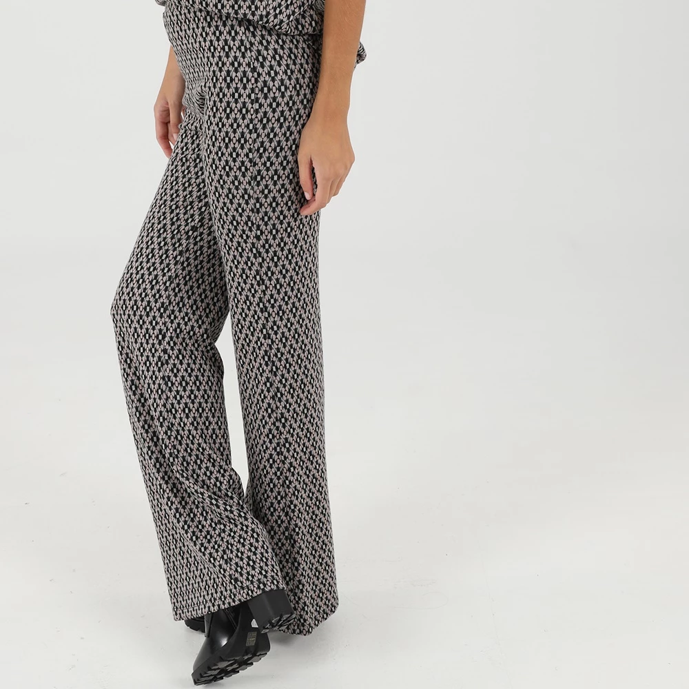 Γυναικεία παντελόνα 'ALE μπεζ γκρι εμπριμέ 2 Γυναικεία παντελόνα 'ALE μπεζ γκρι εμπριμέ - Image 2