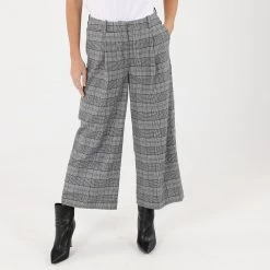 Γυναικείο παντελόνι GANT γκρι καρό