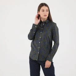 Γυναικείο πουκάμισο GANT G4322041 πράσινο μπλε Floral