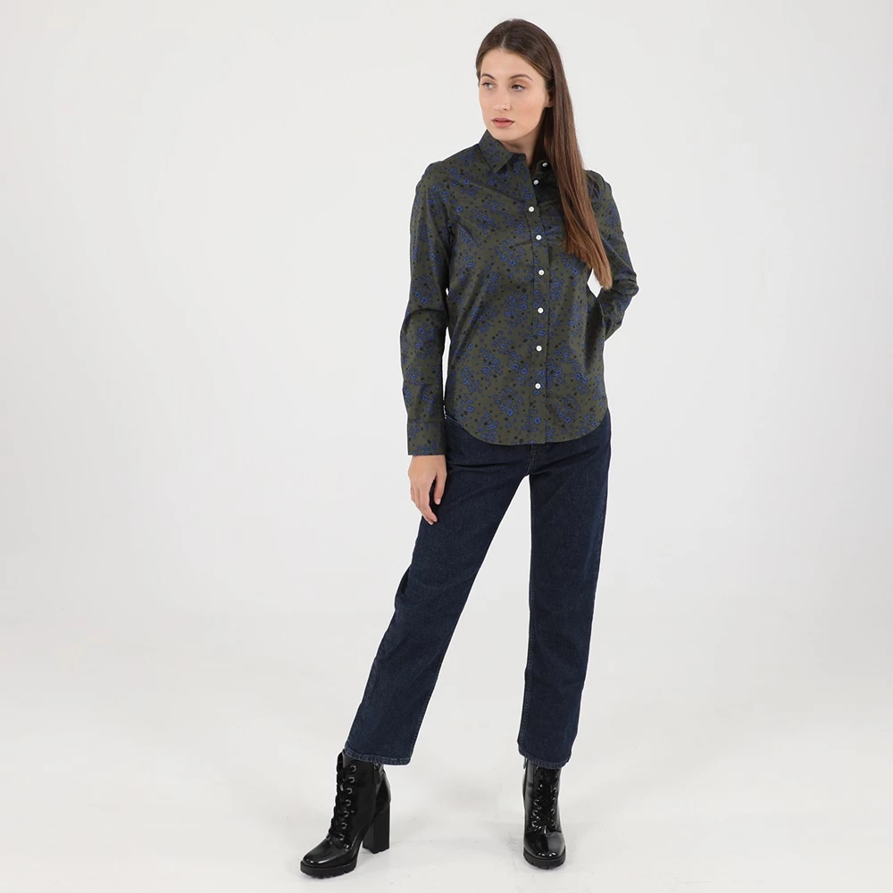 Γυναικείο πουκάμισο GANT G4322041 πράσινο μπλε Floral 4 Γυναικείο πουκάμισο GANT G4322041 πράσινο μπλε Floral - Image 4