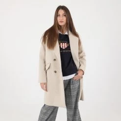 Γυναικείο παλτό GANT G4751029 εκρού