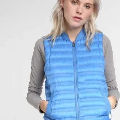 Ελαφρύ αμάνικο μπουφάν FUNKY BUDDHA γαλάζιο