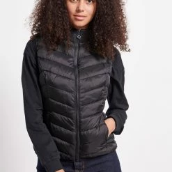 Γυναικείο αμάνικο μπουφάν FUNKY BUDDHA μαύρο