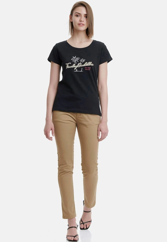 Γυναικείο Chino παντελόνι FUNKY BUDDHA μπεζ 2 Γυναικείο Chino παντελόνι FUNKY BUDDHA μπεζ - Image 2