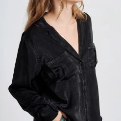 Γυναικείο πουκάμισο FUNKY BUDDHA μαύρο