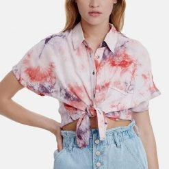 Γυνακείο κοντομάνικο πουκάμισο FUNKY BUDDHA Tie Dye εκρού -DealsΠαντελόνια Store 7004712.0 0001 5 funky buddha γυνακείο κοντομάνικο πουκάμισο funky buddha tie dye εκρού x1000