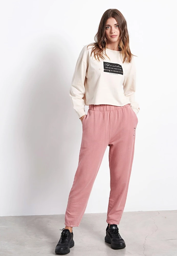 Γυναικείο παντελόνι φόρμας FUNKY BUDDHA ροζ 1 Γυναικείο παντελόνι φόρμας FUNKY BUDDHA ροζ