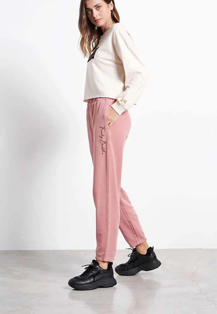 Γυναικείο παντελόνι φόρμας FUNKY BUDDHA ροζ 3 Γυναικείο παντελόνι φόρμας FUNKY BUDDHA ροζ - Image 3