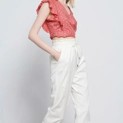 Γυναικείο παντελόνι FUNKY BUDDHA λευκό