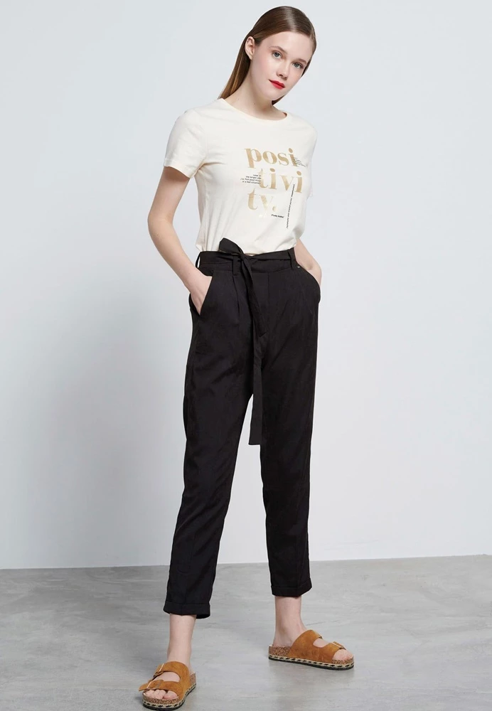 Γυναικείο Casual παντελόνι FUNKY BUDDHA μαύρη 1 Γυναικείο Casual παντελόνι FUNKY BUDDHA μαύρη