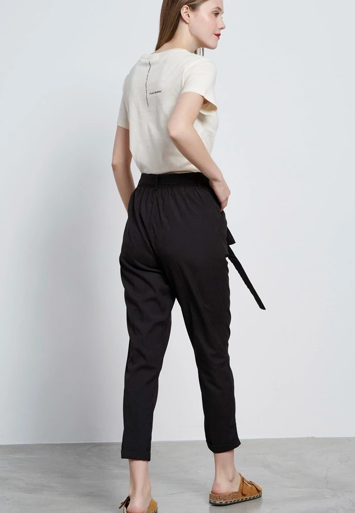 Γυναικείο Casual παντελόνι FUNKY BUDDHA μαύρη 4 Γυναικείο Casual παντελόνι FUNKY BUDDHA μαύρη - Image 4