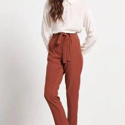 Γυναικείο Casual παντελόνι FUNKY BUDDHA κεραμιδί