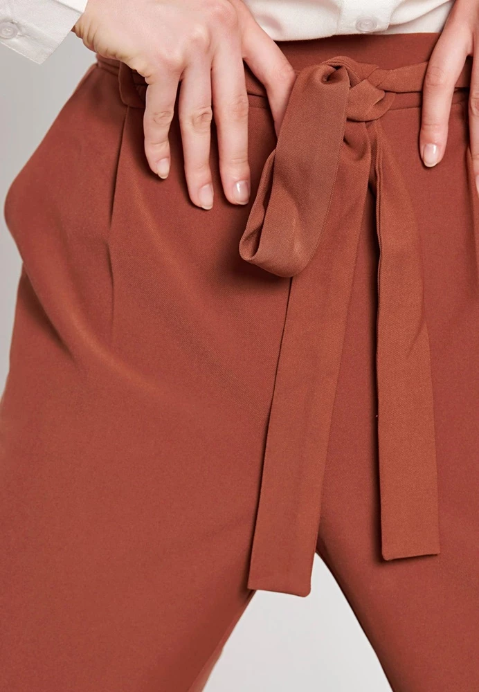 Γυναικείο Casual παντελόνι FUNKY BUDDHA κεραμιδί 5 Γυναικείο Casual παντελόνι FUNKY BUDDHA κεραμιδί - Image 5