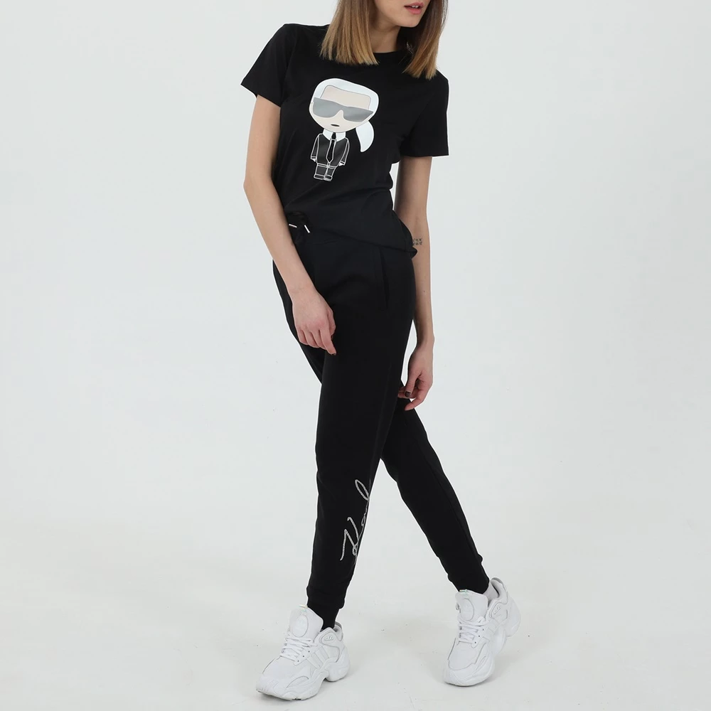 Γυναικείο παντελόνι φόρμας KARL LAGERFELD 216W1052 Sweatpants W/Logo μαύρο 4 Γυναικείο παντελόνι φόρμας KARL LAGERFELD 216W1052 Sweatpants W/Logo μαύρο - Image 4